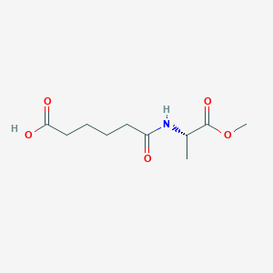 molecular formula C10H17NO5 B14769678 (S)-6-((1-Methoxy-1-oxopropan-2-yl)amino)-6-oxohexanoic acid 