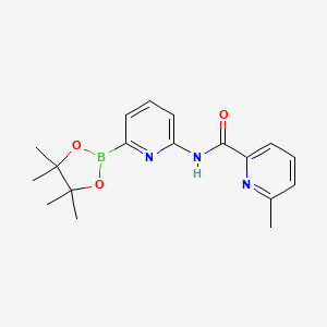 molecular formula C18H22BN3O3 B14769716 6-methyl-N-[6-(4,4,5,5-tetramethyl-1,3,2-dioxaborolan-2-yl)pyridin-2-yl]pyridine-2-carboxamide 