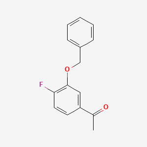 molecular formula C15H13FO2 B14769726 1-(3-(Benzyloxy)-4-fluorophenyl)ethanone 