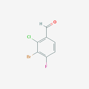 molecular formula C7H3BrClFO B14769747 3-Bromo-2-chloro-4-fluorobenzaldehyde 