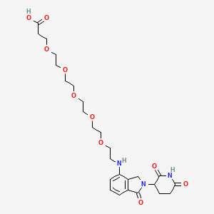 molecular formula C26H37N3O10 B14769771 Lenalidomide-PEG5-C2-acid 