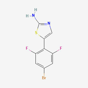 molecular formula C9H5BrF2N2S B14769778 5-(4-Bromo-2,6-difluorophenyl)thiazol-2-amine 