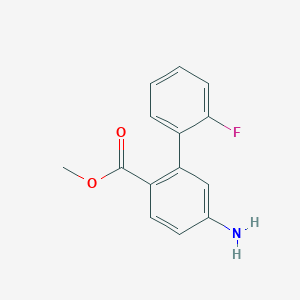 molecular formula C14H12FNO2 B14769779 Methyl 5-amino-2'-fluoro-[1,1'-biphenyl]-2-carboxylate 