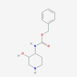 molecular formula C13H18N2O3 B14769795 benzyl N-[(3R,4R)-3-hydroxypiperidin-4-yl]carbamate 