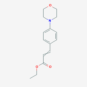 molecular formula C15H19NO3 B14769880 Ethyl 3-(4-morpholin-4-ylphenyl)prop-2-enoate 