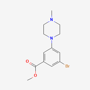 molecular formula C13H17BrN2O2 B14769904 Methyl 3-bromo-5-(4-methylpiperazin-1-yl)benzoate 