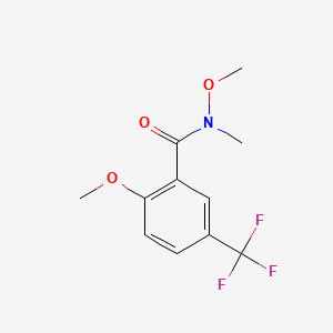 molecular formula C11H12F3NO3 B14769916 N,2-dimethoxy-N-methyl-5-(trifluoromethyl)benzamide 