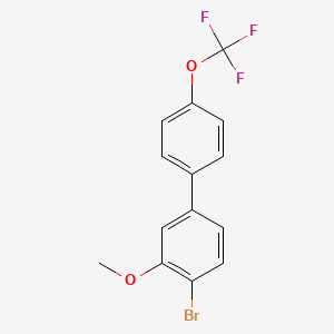 molecular formula C14H10BrF3O2 B14769936 4-Bromo-3-methoxy-4'-(trifluoromethoxy)-1,1'-biphenyl 