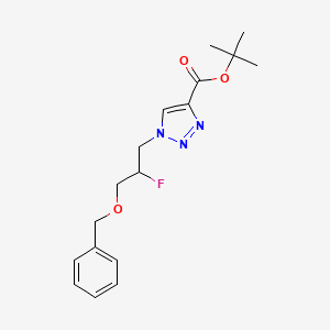 molecular formula C17H22FN3O3 B14769983 tert-butyl 1-(3-(benzyloxy)-2-fluoropropyl)-1H-1,2,3-triazole-4-carboxylate 
