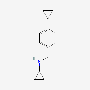 molecular formula C13H17N B14770027 N-(4-Cyclopropylbenzyl)cyclopropanamine 
