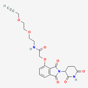 molecular formula C22H23N3O8 B14770098 Thalidomide-O-acetamido-PEG2-propargyl 