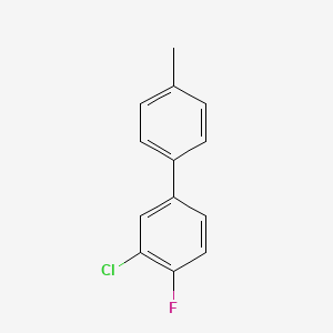 molecular formula C13H10ClF B14770123 3-Chloro-4-fluoro-4'-methyl-1,1'-biphenyl 