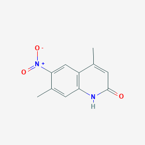 molecular formula C11H10N2O3 B14770125 4,7-Dimethyl-6-nitroquinolin-2-OL 