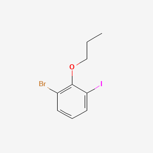 molecular formula C9H10BrIO B14770136 1-Bromo-3-iodo-2-propoxybenzene 
