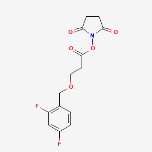 molecular formula C14H13F2NO5 B14770182 2,5-Dioxopyrrolidin-1-yl 3-((2,4-difluorobenzyl)oxy)propanoate CAS No. 1134280-65-1