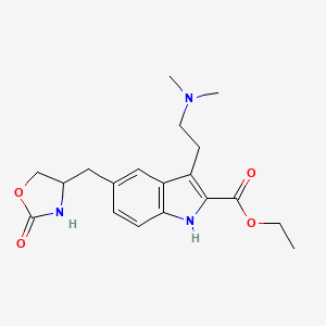 molecular formula C19H25N3O4 B14770192 ethyl (S)-3-(2-(dimethylamino)ethyl)-5-((2-oxooxazolidin-4-yl)methyl)-1H-indole-2-carboxylate 