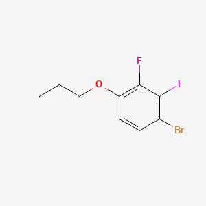 molecular formula C9H9BrFIO B14770283 1-Bromo-3-fluoro-2-iodo-4-propoxybenzene 