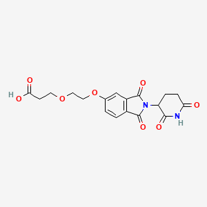 molecular formula C18H18N2O8 B14770289 Thalidomide-5'-O-PEG1-C2-acid 