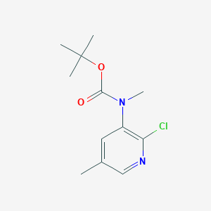 molecular formula C12H17ClN2O2 B14770317 tert-butyl N-(2-chloro-5-methylpyridin-3-yl)-N-methylcarbamate 