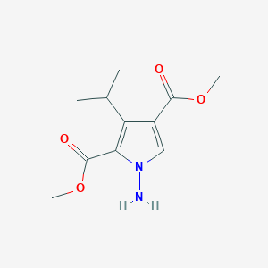 molecular formula C11H16N2O4 B14770466 Dimethyl 1-amino-3-isopropyl-1H-pyrrole-2,4-dicarboxylate 