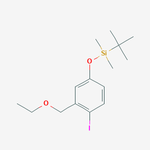 molecular formula C15H25IO2Si B14770503 tert-Butyl(3-(ethoxymethyl)-4-iodophenoxy)dimethylsilane 