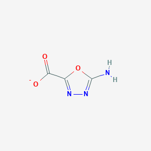 molecular formula C3H2N3O3- B14770518 5-Amino-1,3,4-oxadiazole-2-carboxylate 
