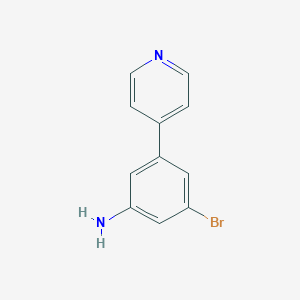 molecular formula C11H9BrN2 B14770524 3-Bromo-5-(pyridin-4-yl)aniline 