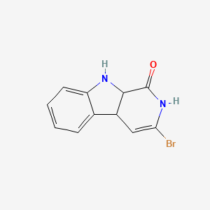 molecular formula C11H9BrN2O B14770582 3-Bromo-2,4a,9,9a-tetrahydropyrido[3,4-b]indol-1-one 