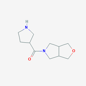 molecular formula C11H18N2O2 B1477059 pyrrolidin-3-yl(tetrahydro-1H-furo[3,4-c]pyrrol-5(3H)-yl)methanone CAS No. 2098101-95-0