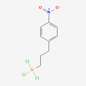 molecular formula C9H10Cl3NO2Si B14770626 Silane, trichloro[3-(4-nitrophenyl)propyl]- 