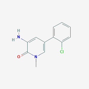 molecular formula C12H11ClN2O B14770720 3-Amino-5-(2-chlorophenyl)-1-methylpyridin-2(1H)-one 