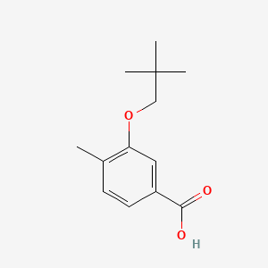 molecular formula C13H18O3 B14770746 4-Methyl-3-(neopentyloxy)benzoic acid 