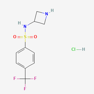 molecular formula C10H12ClF3N2O2S B14770788 N-(Azetidin-3-yl)-4-(trifluoromethyl)benzenesulfonamide hydrochloride 