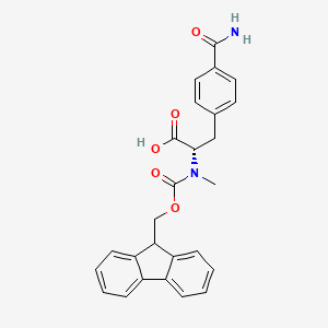 molecular formula C26H24N2O5 B14770811 Fmoc-N-Me-Phe(4-carbamoyl)-OH 