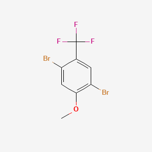 molecular formula C8H5Br2F3O B14770825 1,4-Dibromo-2-methoxy-5-(trifluoromethyl)benzene 