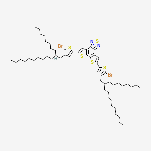 molecular formula C58H86Br2N2S5 B14770849 9,14-bis[5-bromo-4-(2-octyldodecyl)thiophen-2-yl]-4,10,13-trithia-3,5-diazatetracyclo[10.3.0.02,6.07,11]pentadeca-1(12),2,5,7(11),8,14-hexaene 