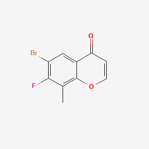 molecular formula C10H6BrFO2 B14770870 6-Bromo-7-fluoro-8-methyl-4H-chromen-4-one 
