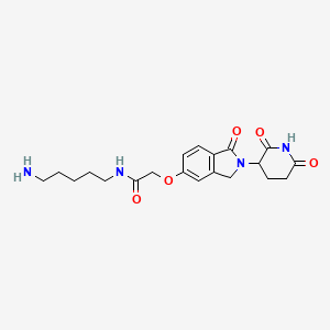 molecular formula C20H26N4O5 B14770886 N-(5-aminopentyl)-2-[2-(2,6-dioxo-3-piperidyl)-1-oxo-isoindolin-5-yl]oxy-acetamide 
