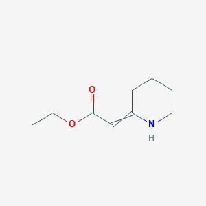 molecular formula C9H15NO2 B14770896 Ethyl (piperidin-2-ylidene)acetate CAS No. 25654-24-4