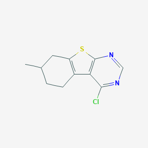 molecular formula C11H11ClN2S B147709 4-氯-7-甲基-5,6,7,8-四氢[1]苯并噻吩[2,3-d]嘧啶 CAS No. 137438-23-4