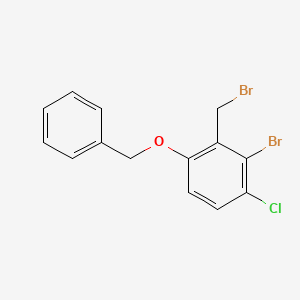 molecular formula C14H11Br2ClO B14770902 1-(Benzyloxy)-3-bromo-2-(bromomethyl)-4-chlorobenzene 