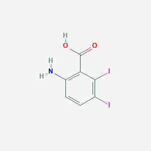 molecular formula C7H5I2NO2 B14770931 6-Amino-2,3-diiodobenzoic acid 