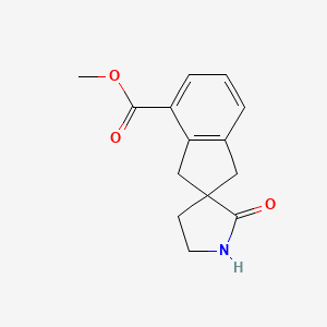 molecular formula C14H15NO3 B14770944 Methyl 2'-oxospiro[indane-2,3'-pyrrolidine]-4-carboxylate 