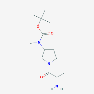 molecular formula C13H25N3O3 B14770958 tert-Butyl ((R)-1-((S)-2-aminopropanoyl)pyrrolidin-3-yl)(methyl)carbamate 