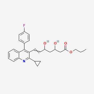 molecular formula C28H30FNO4 B14770962 Propyl (3R,5S,6E)-7-[2-cyclopropyl-4-(4-fluorophenyl)quinolin-3-YL]-3,5-dihydroxyhept-6-enoate 