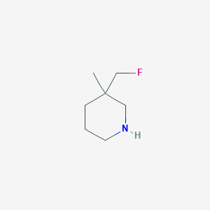 molecular formula C7H14FN B14770983 3-(Fluoromethyl)-3-methyl-piperidine 