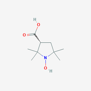 molecular formula C9H17NO3 B014771 (3R)-1-hydroxy-2,2,5,5-tetramethylpyrrolidine-3-carboxylic acid CAS No. 50525-83-2