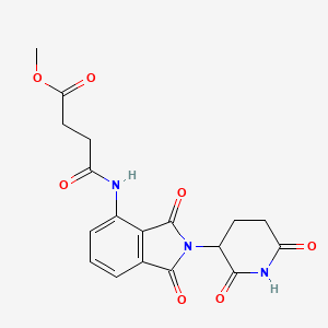 molecular formula C18H17N3O7 B14771017 Pomalidomide-CO-C2-methyl ester 