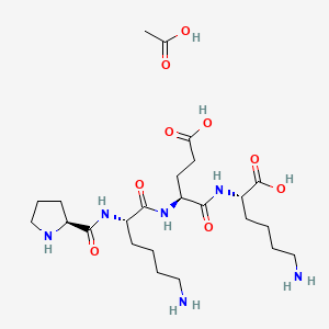 molecular formula C24H44N6O9 B14771021 Tetrapeptide-30 Acetate 