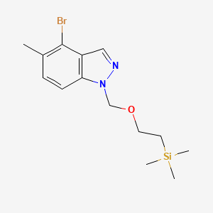 molecular formula C14H21BrN2OSi B14771023 4-Bromo-5-methyl-1-((2-(trimethylsilyl)ethoxy)methyl)-1H-indazole 